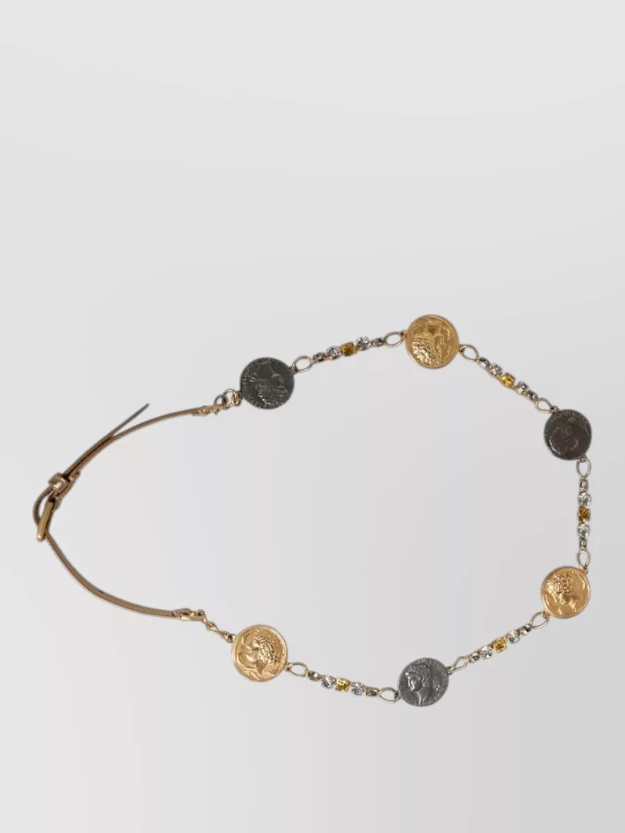 Dolce&Gabbana Crystal Embellished Chain Belt