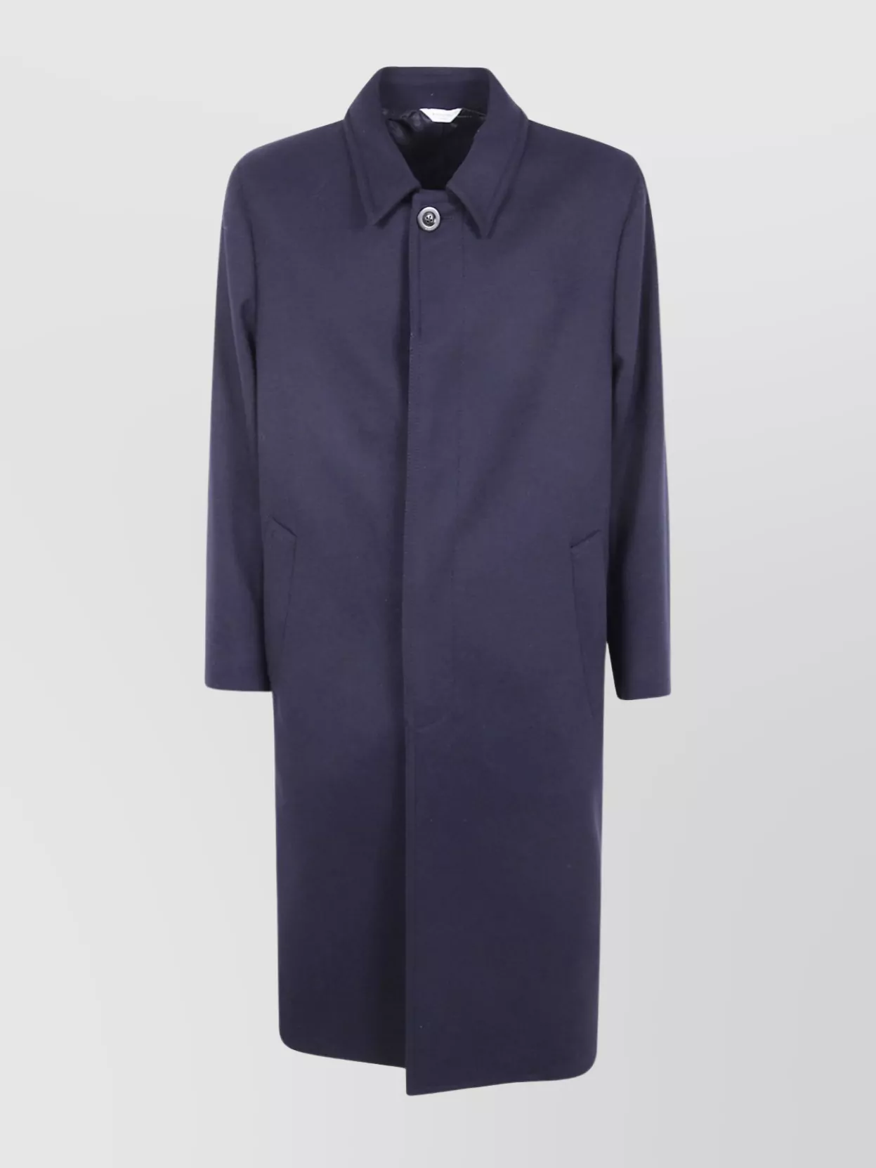 Boglioli Long Sleeve Coat With Notched Lapel And Vent