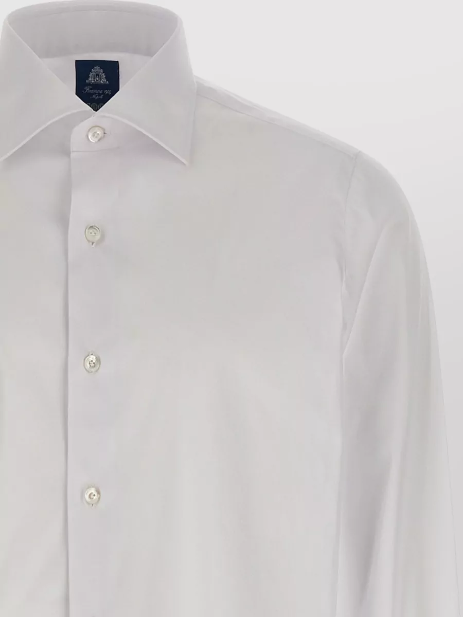 Finamore Cotton Blend Long-Sleeve Napoli Shirt