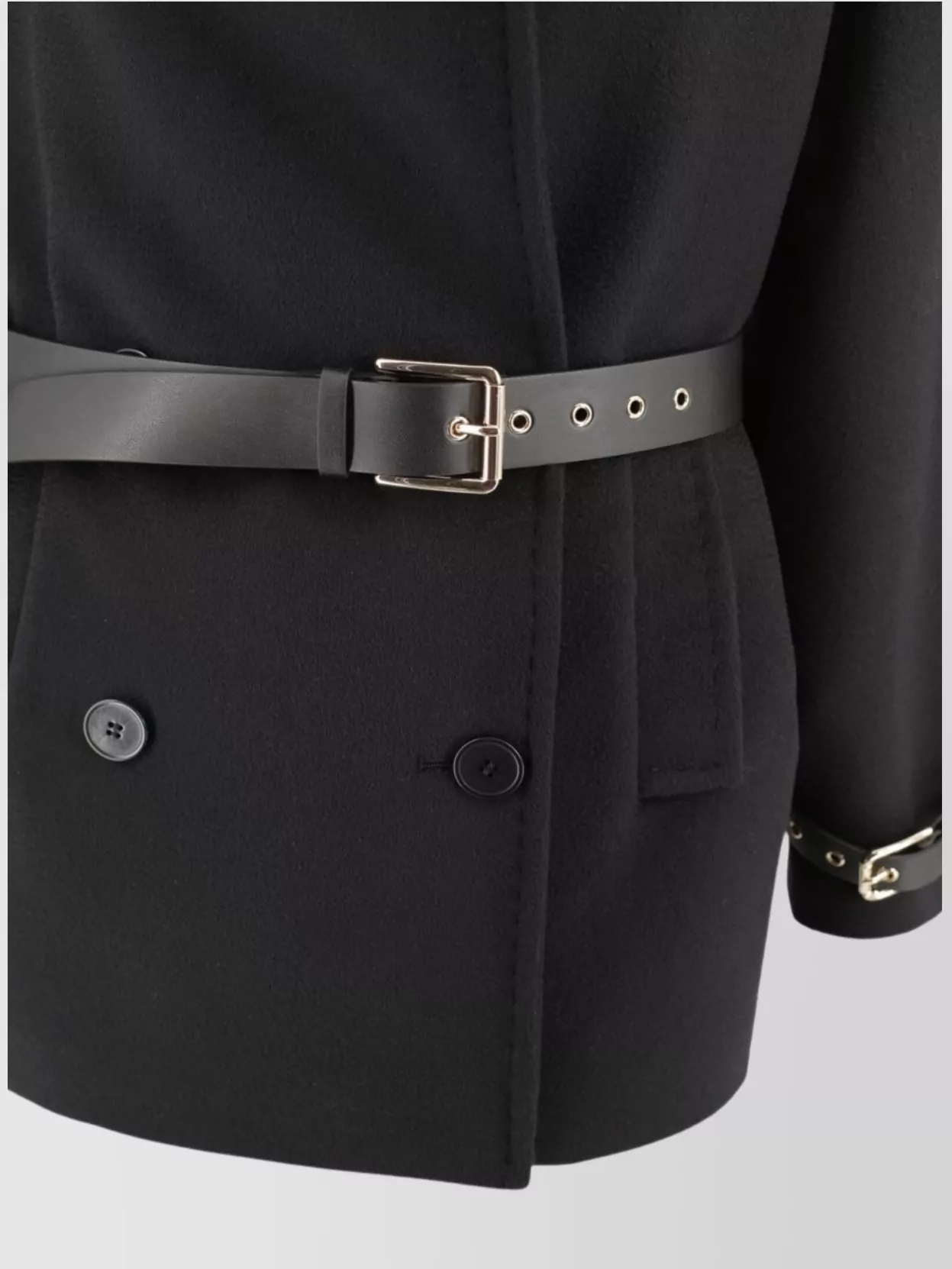S Max Mara Blazer Belted Button Accents