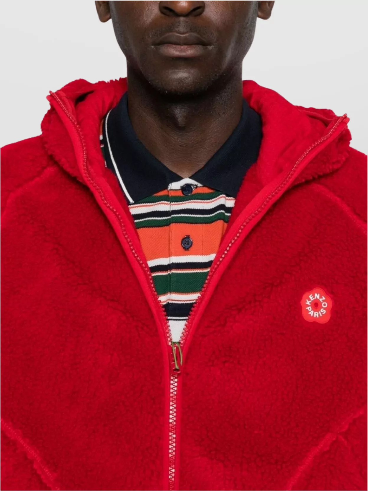 Kenzo Hooded Fleece Blazer Long Sleeves