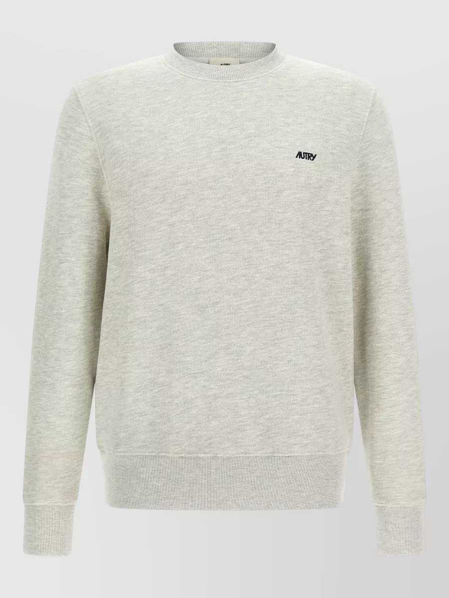 Autry mélange cotton crew neck sweatshirt