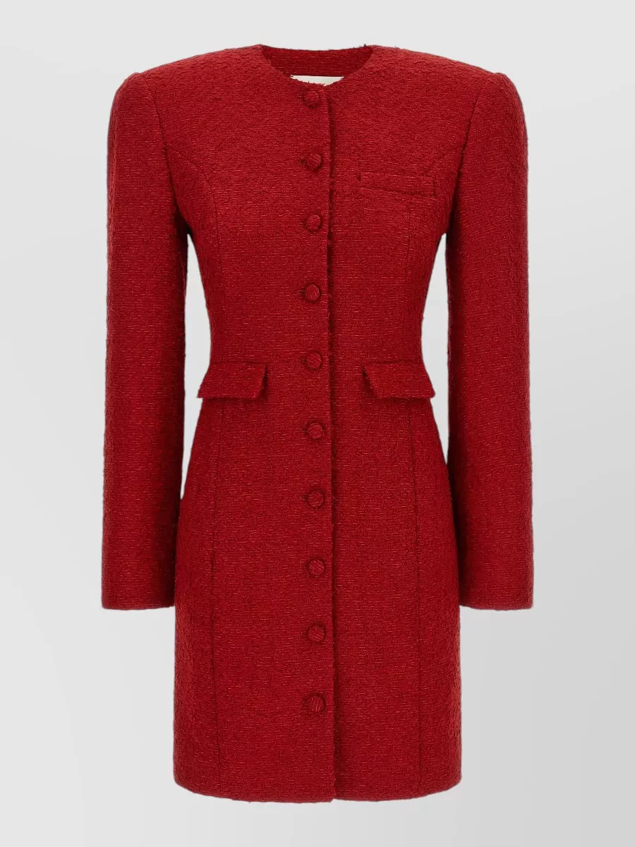 Magda Butrym bouclé mini single breasted coat