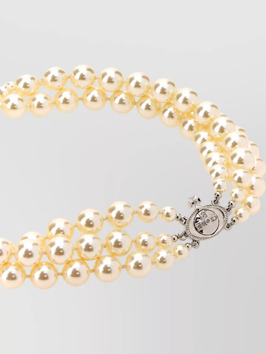 Vivienne Westwood Three Row Pearl Necklace