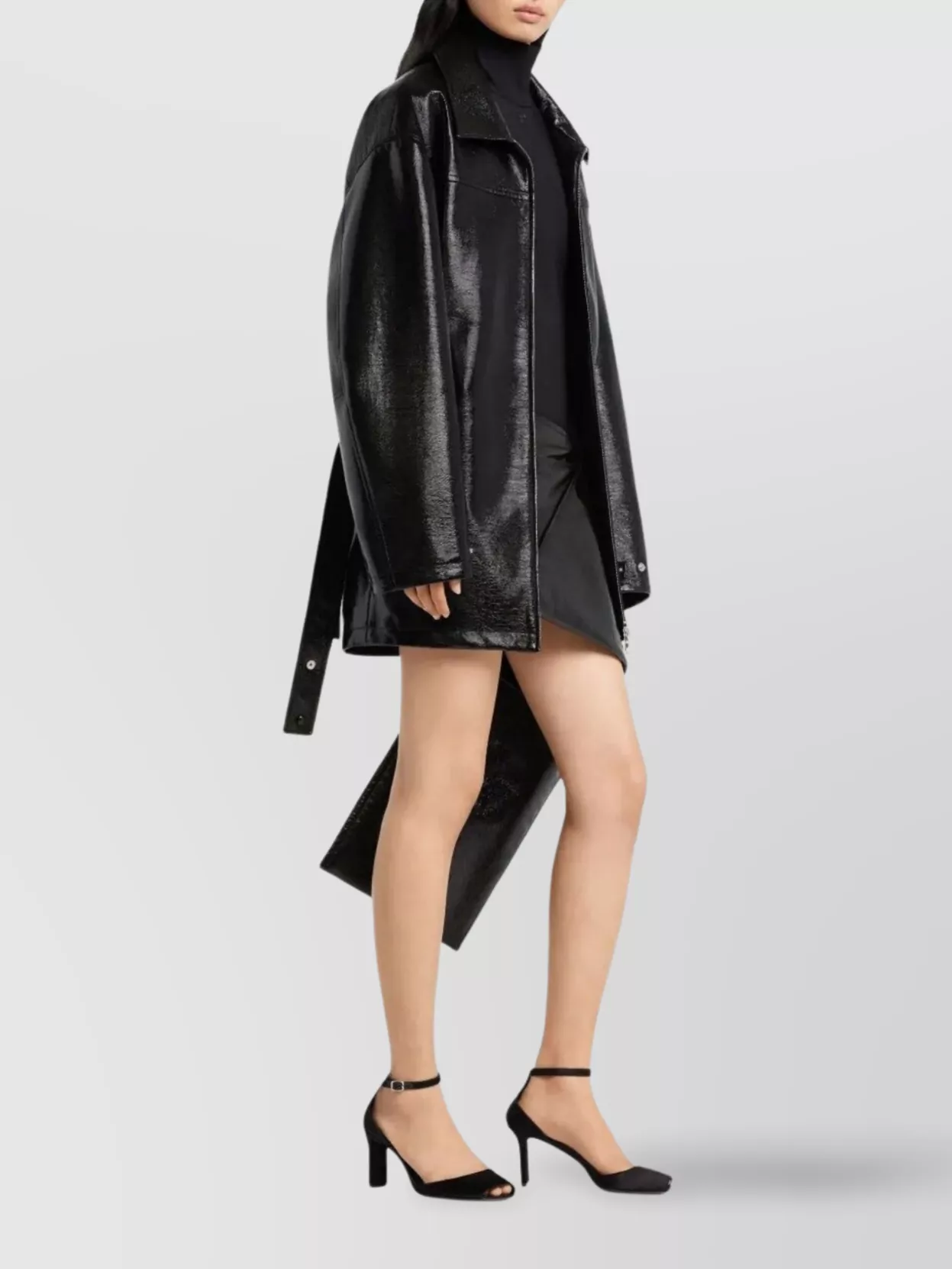Courrèges Oversized Vinyl Maxi Bomber Jacket