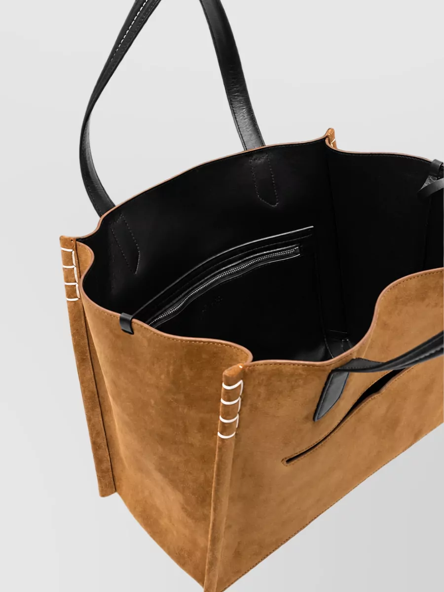 Jw Anderson Loafer Bag Suede And Leather Tote Bag