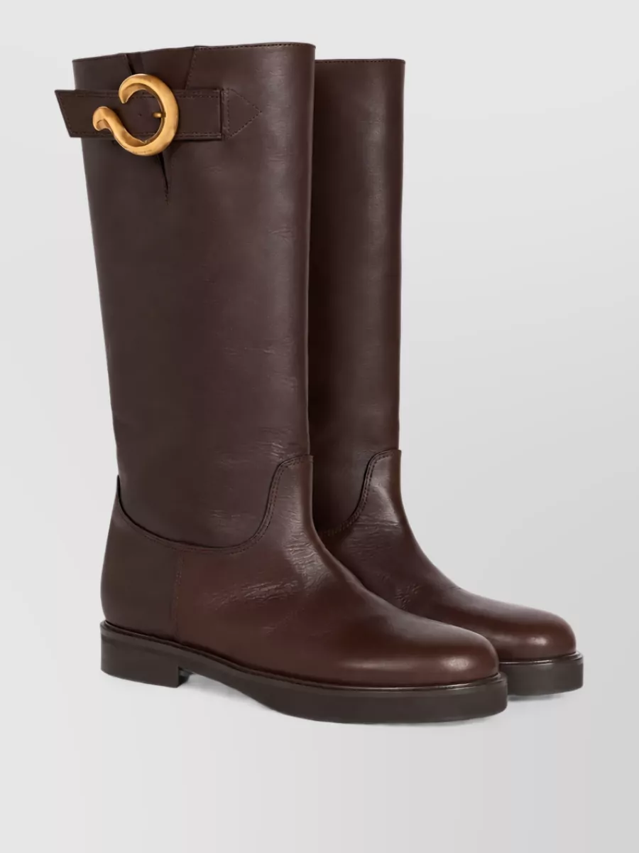Etro leather knee-high boots