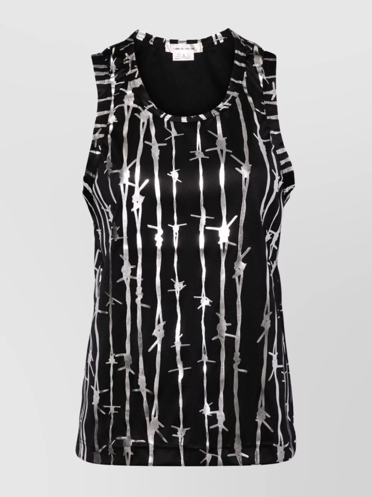 Comme Des Garçons Women's Sleeveless Metallic Print Tank Top
