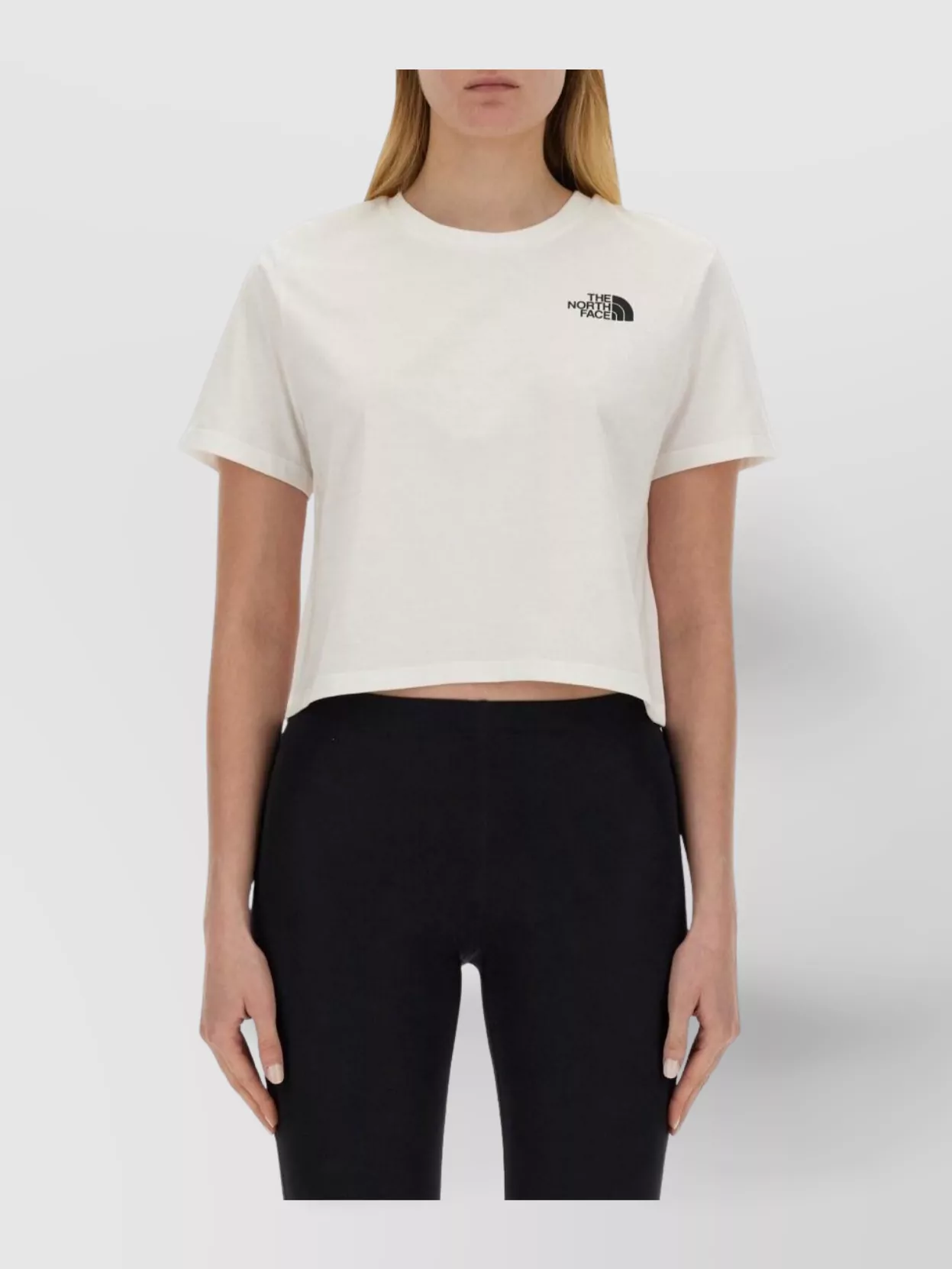 The North Face Logo Print Crew Neck Cropped T-Shirt