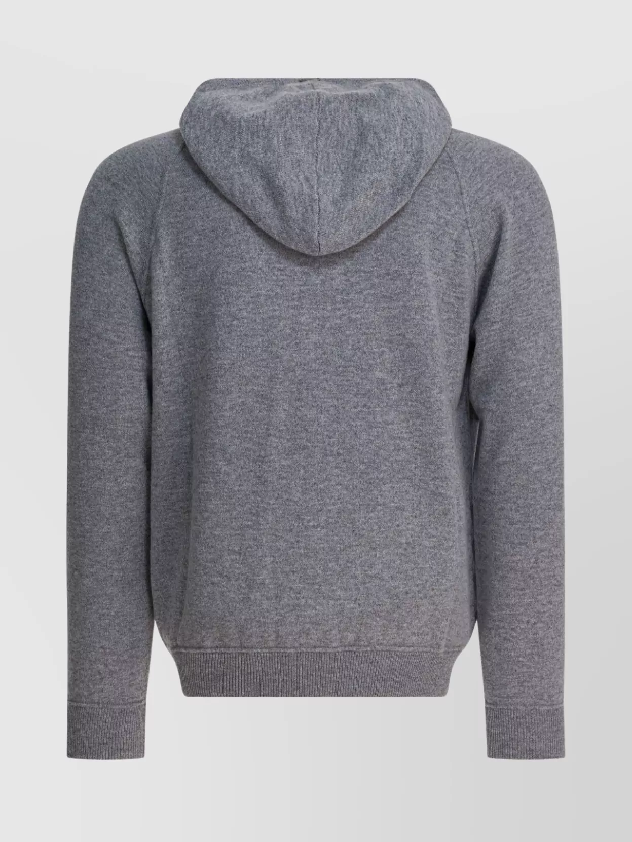 Herno Drawstring Hooded Cashmere Knit Cardigan In Gray