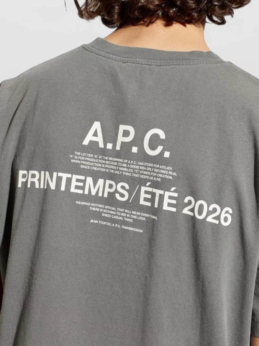 A.p.c. Nylon Silk Crew Neck T Shirt