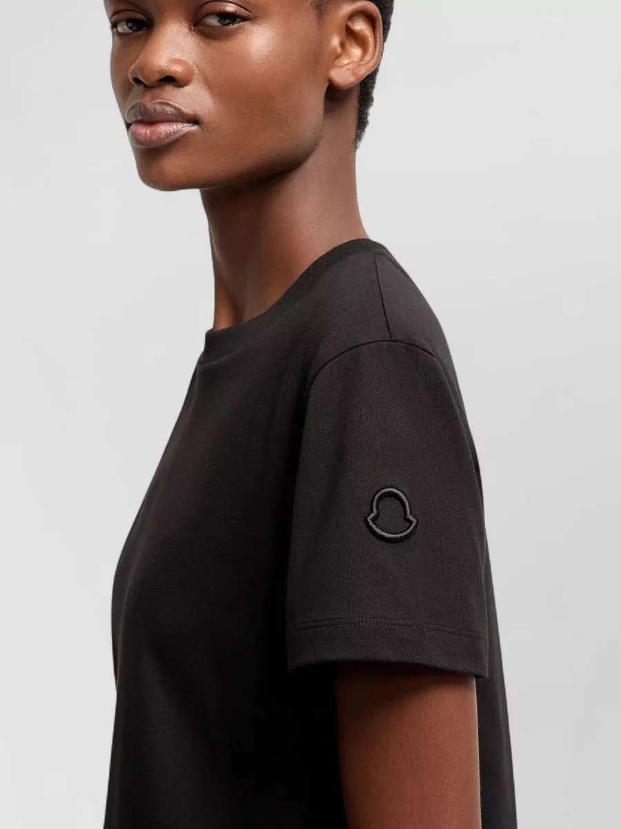 Moncler Cotton Ribbed Crewneck Short-Sleeve T-Shirt