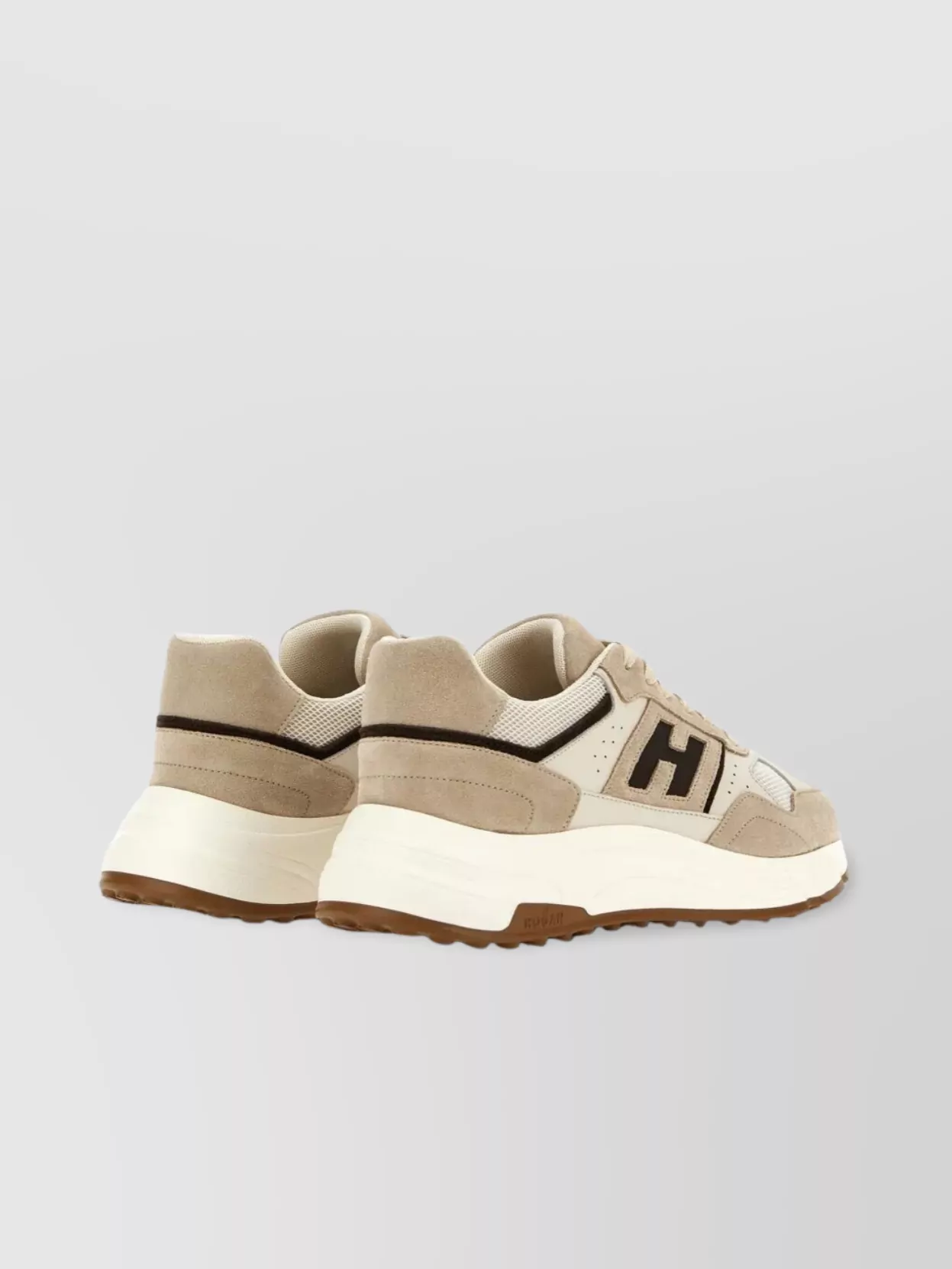 Hogan Suede, Smooth Leather And Mesh Hyperlight Sneakers