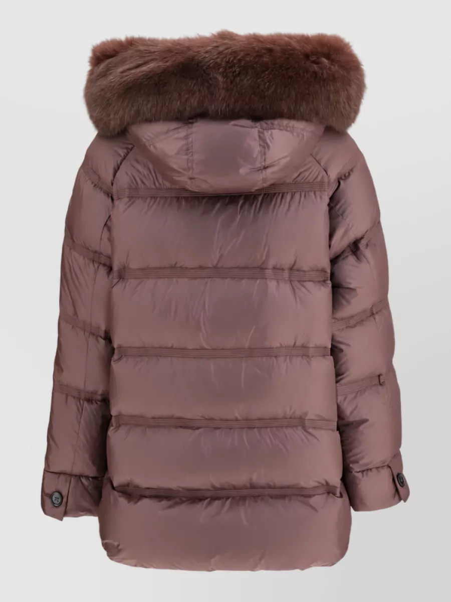 Peuterey Down Hooded Quilted Puffer Coat