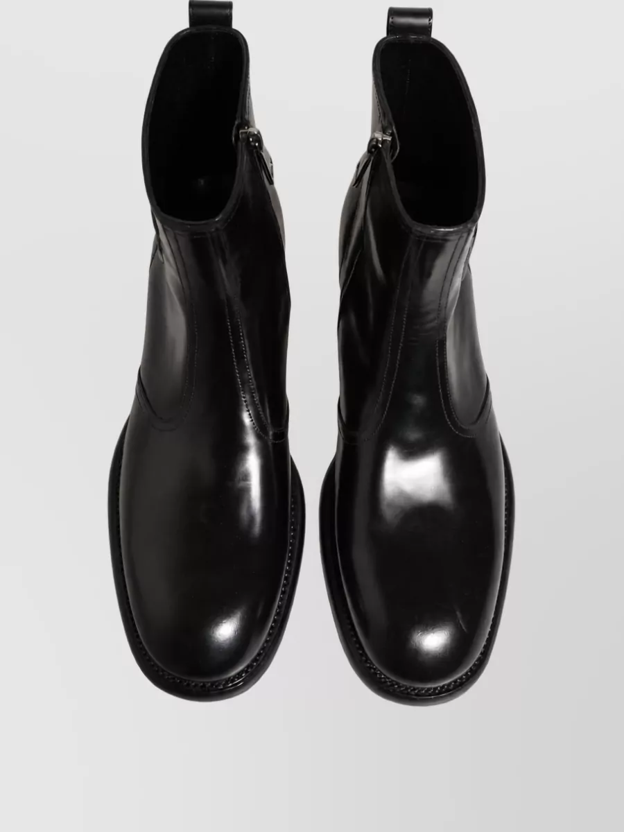 Dolce&Gabbana Leather Ankle Derby Shoes