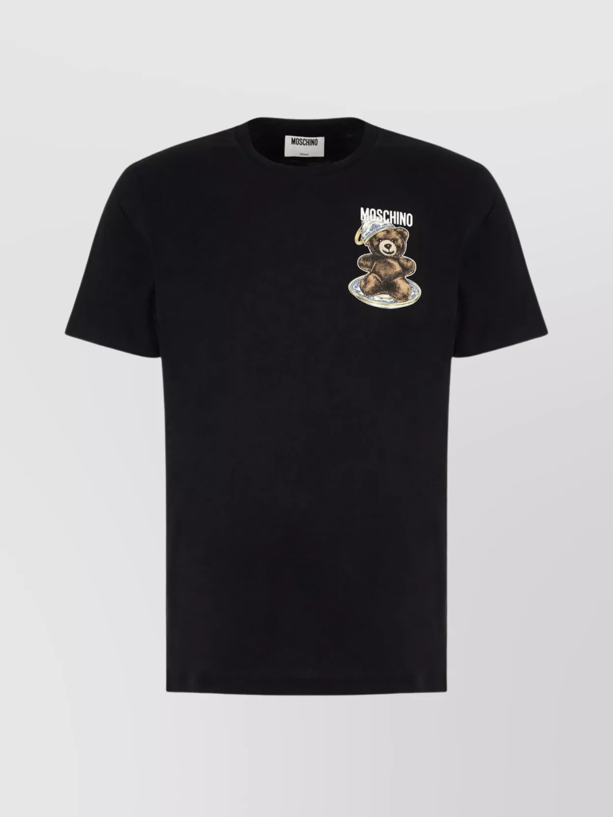 Moschino Graphic Print Crew Neck Short Sleeve T-shirt In Black