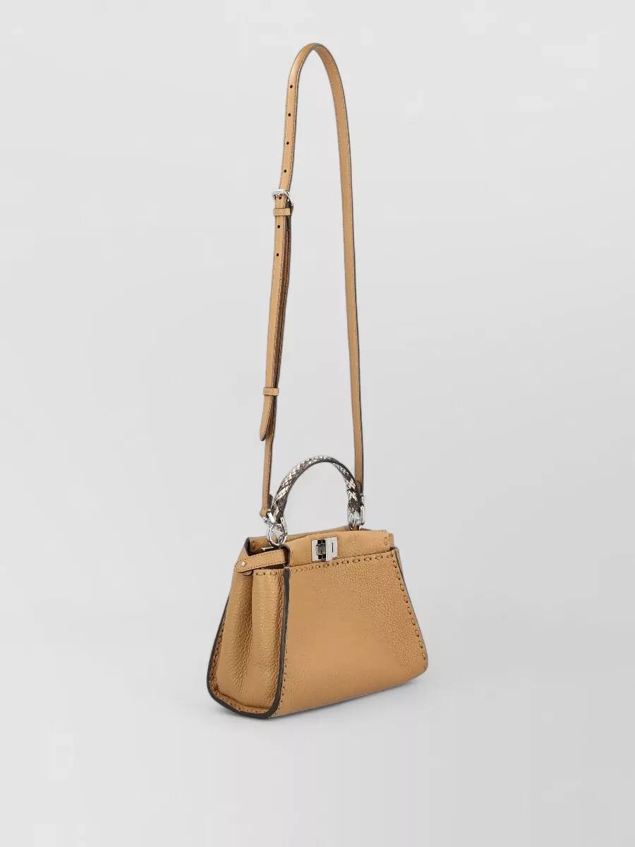 Fendi Peekaboo Mini Leather Mini Bag