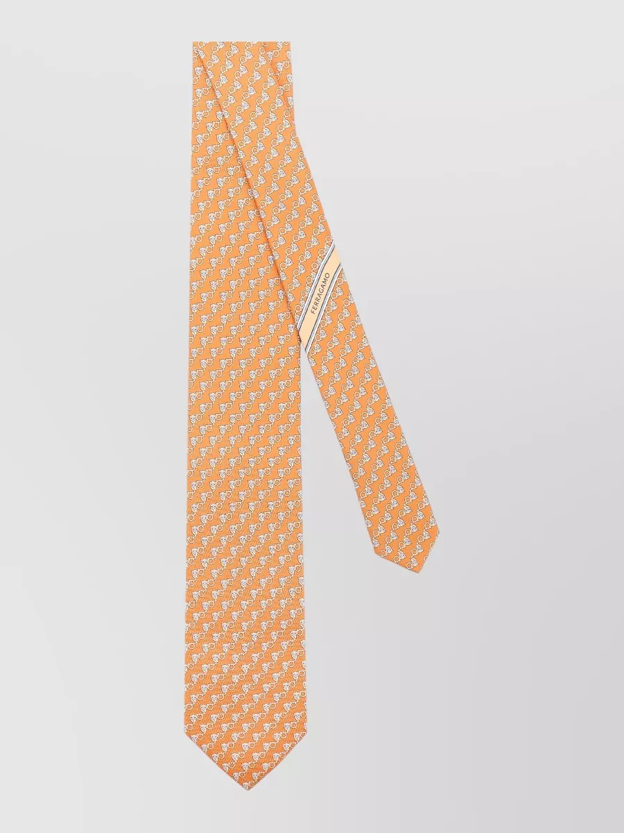Ferragamo silk owl print tie