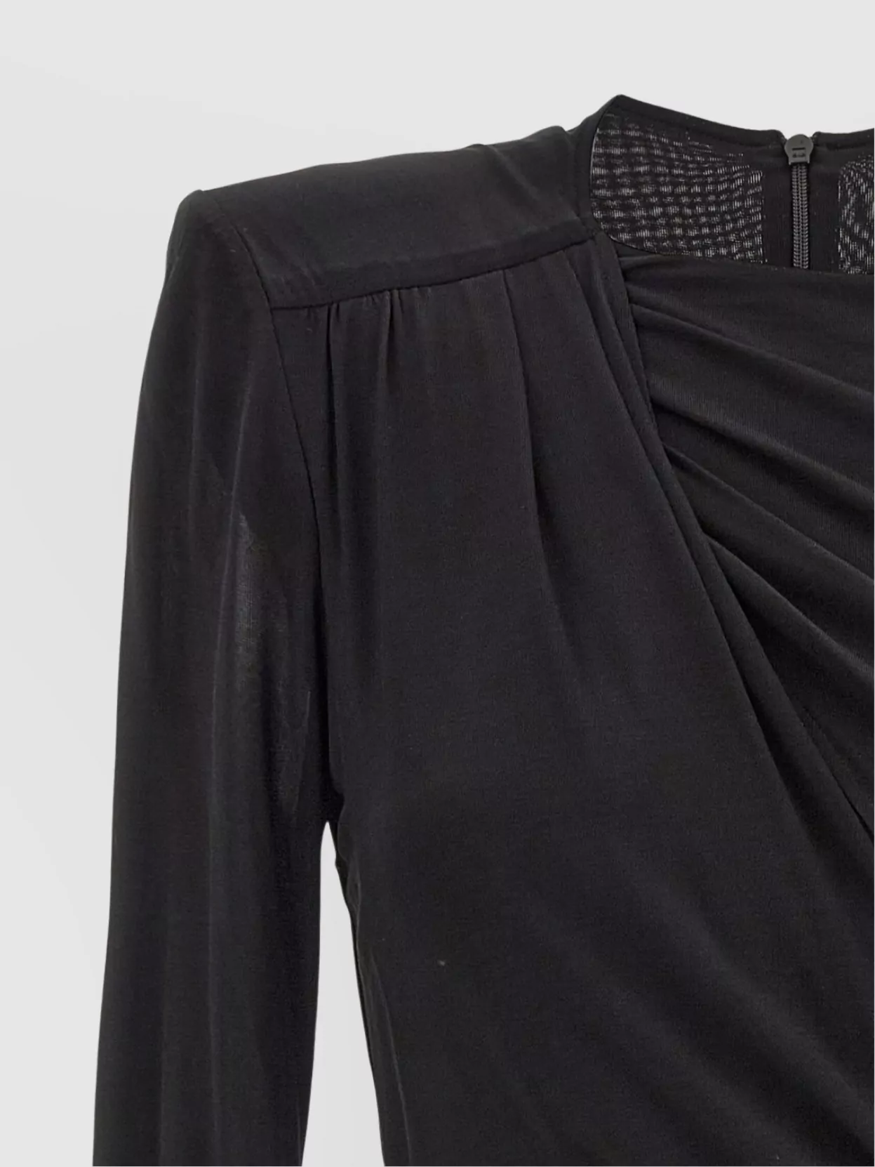 Isabel Marant Draped Long Sleeve Dress With Asymmetric Hem