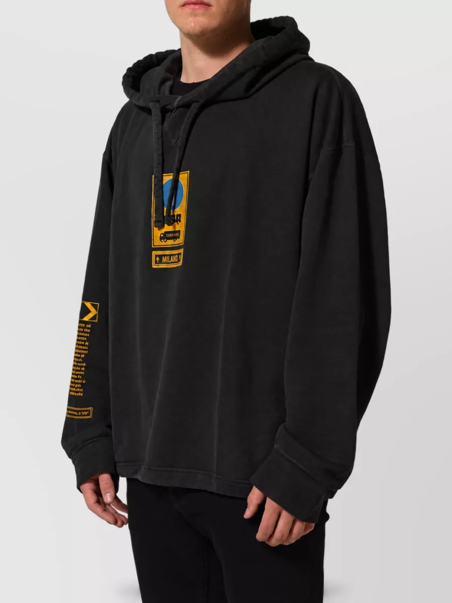 Dolce&Gabbana Cotton Logo Hooded Oversized Sweatshirt