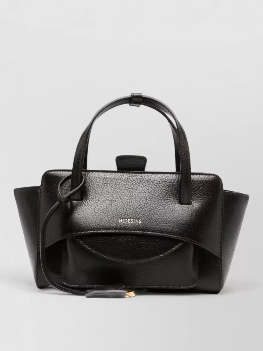 Hidesins grained leather shoulder bag