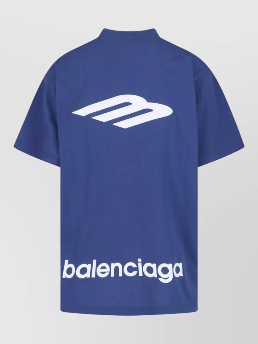Balenciaga Crew Neck T Shirt Straight Fit Short Sleeves