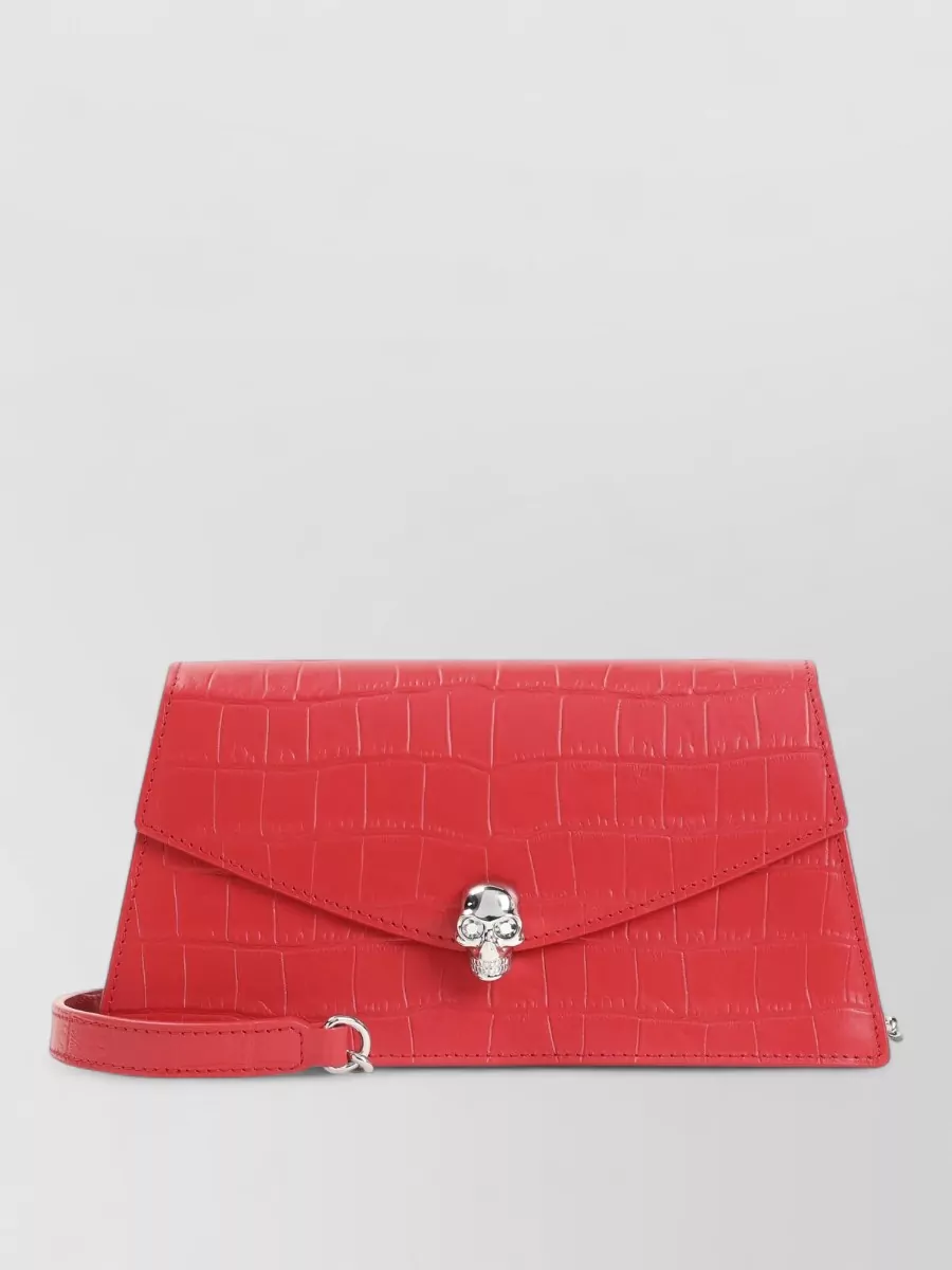 Alexander McQueen skull mini leather clutch bag