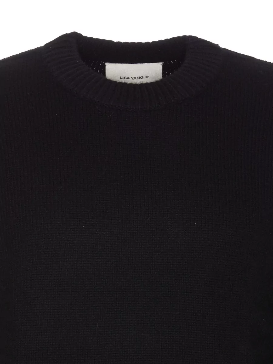 Lisa Yang Cashmere Relaxed-Fit Ribbed-Crewneck Jumper