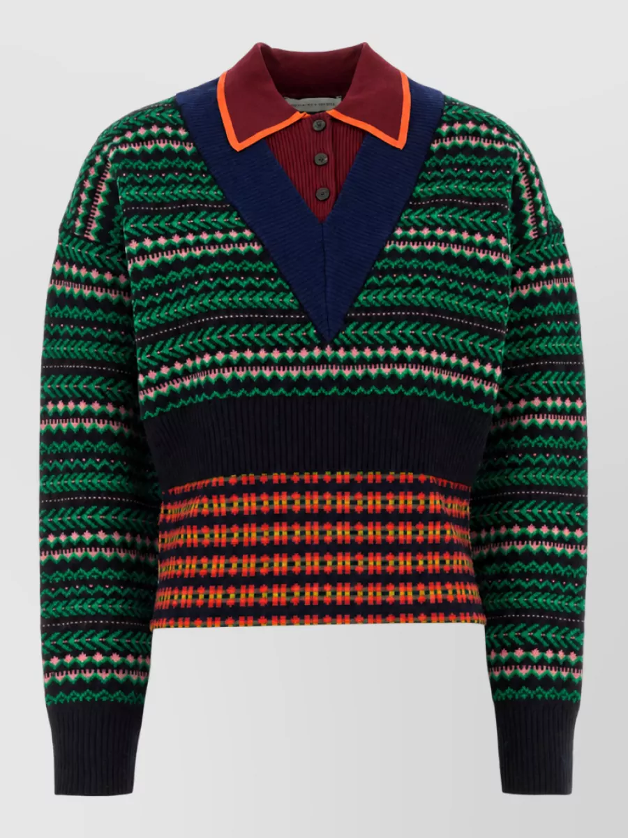 Dries Van Noten embroidered wool sweatshirt
