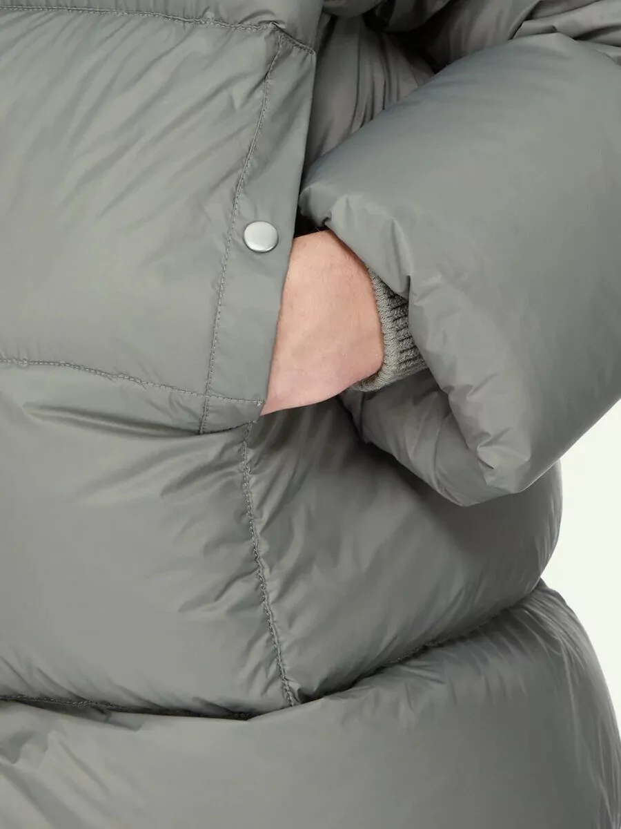 Rick Owens Padded Ribbed-Collar Puffer Jacket