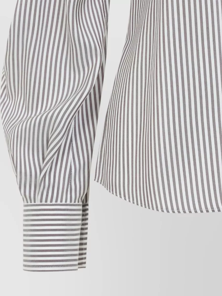 Brunello Cucinelli Silk Striped Shirt