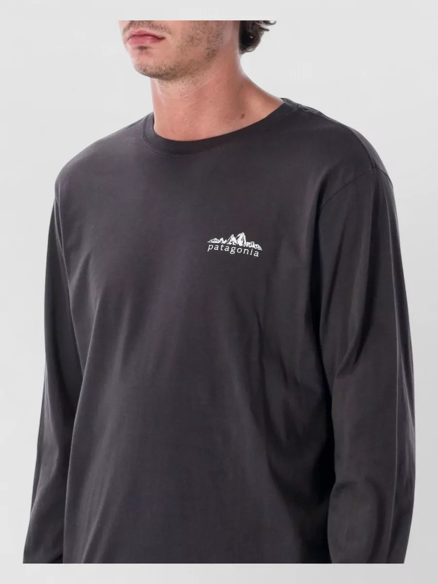 Patagonia Organic Cotton Logo Print Long Sleeve T Shirt