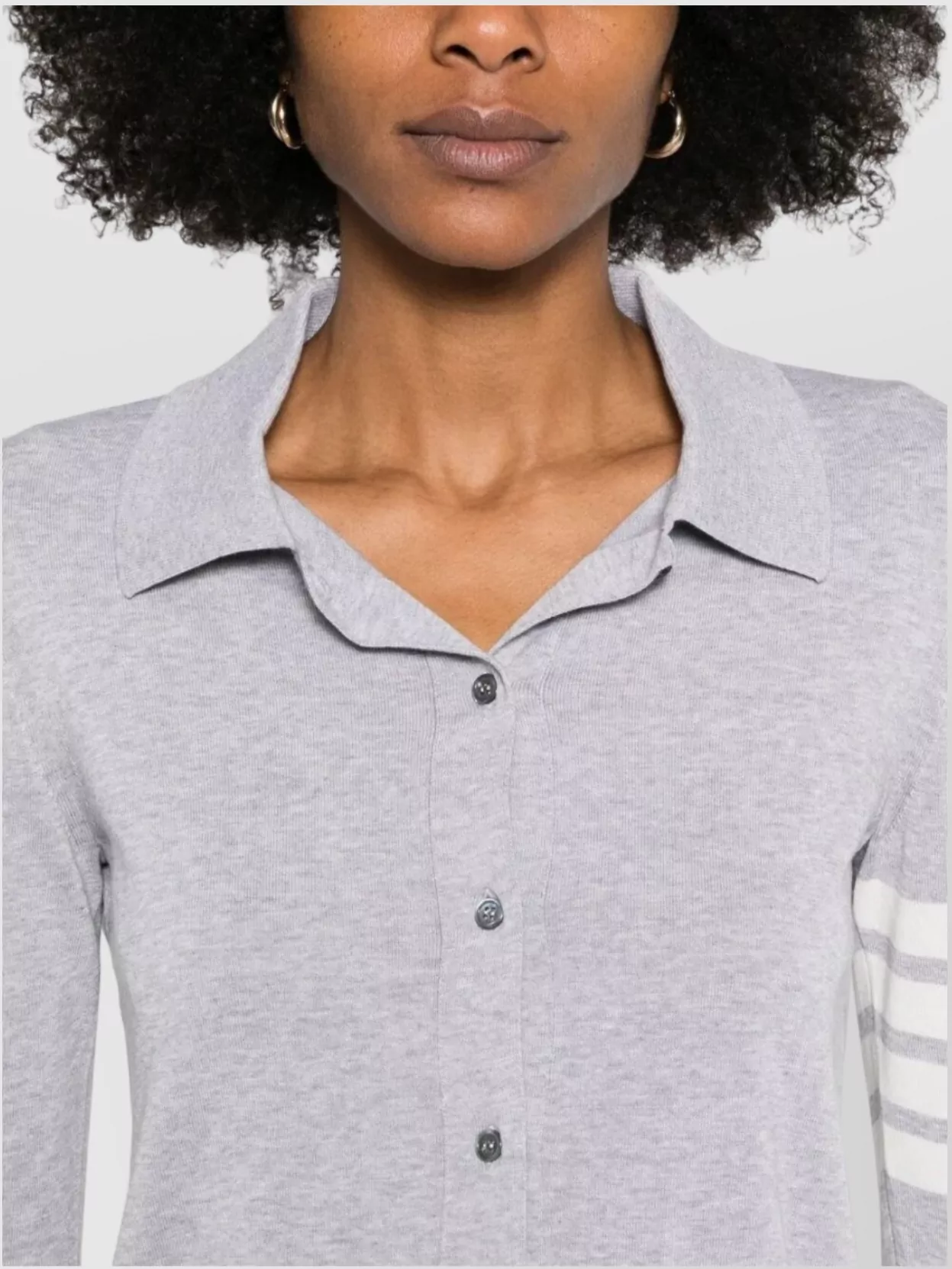 Thom Browne Cotton Jersey Polo With 4 Bar Stripe