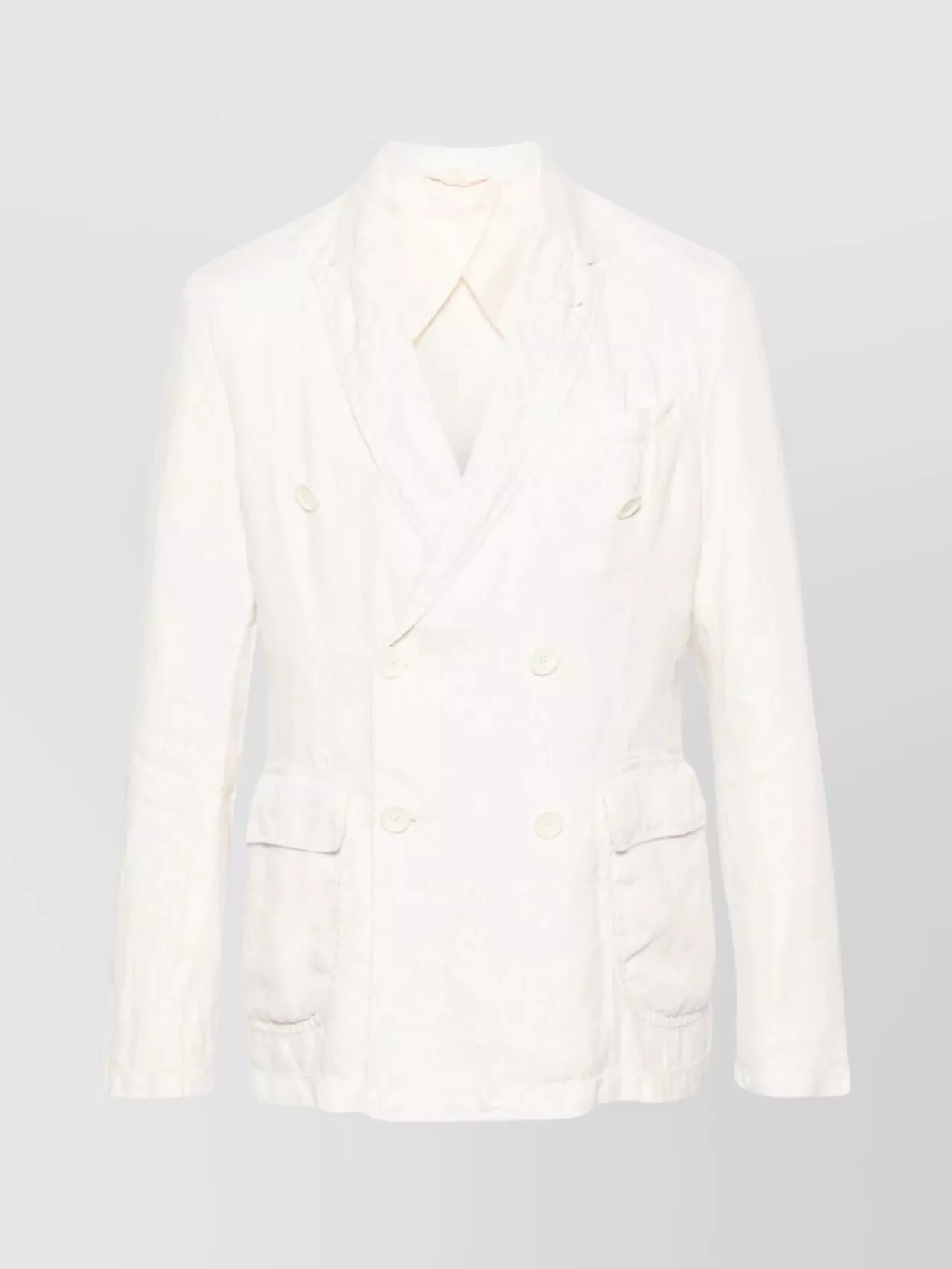 Aspesi Double-Breasted Blazer Notched Lapels