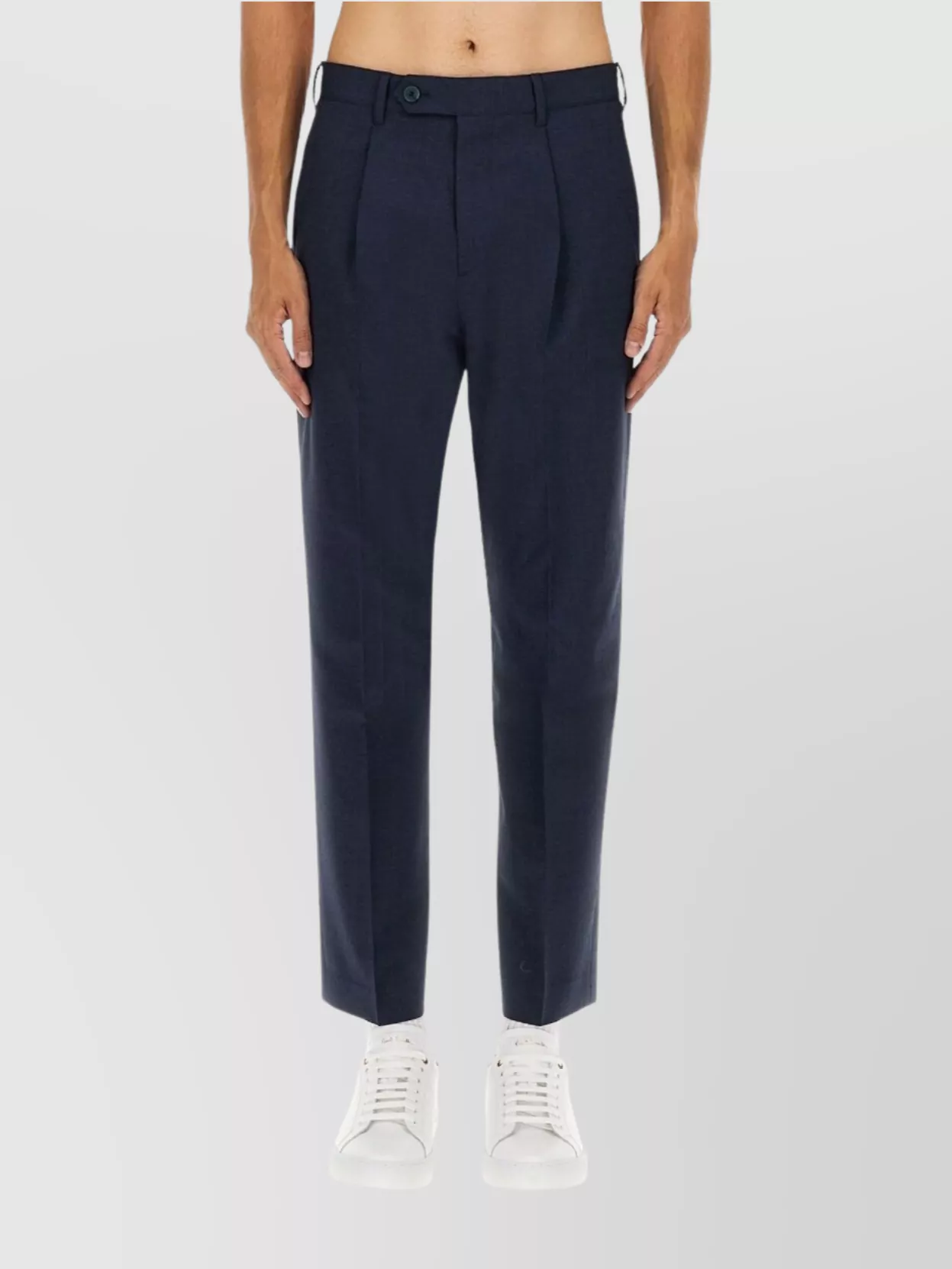 Paul Smith Tailored Trousers Cropped Length In Blue