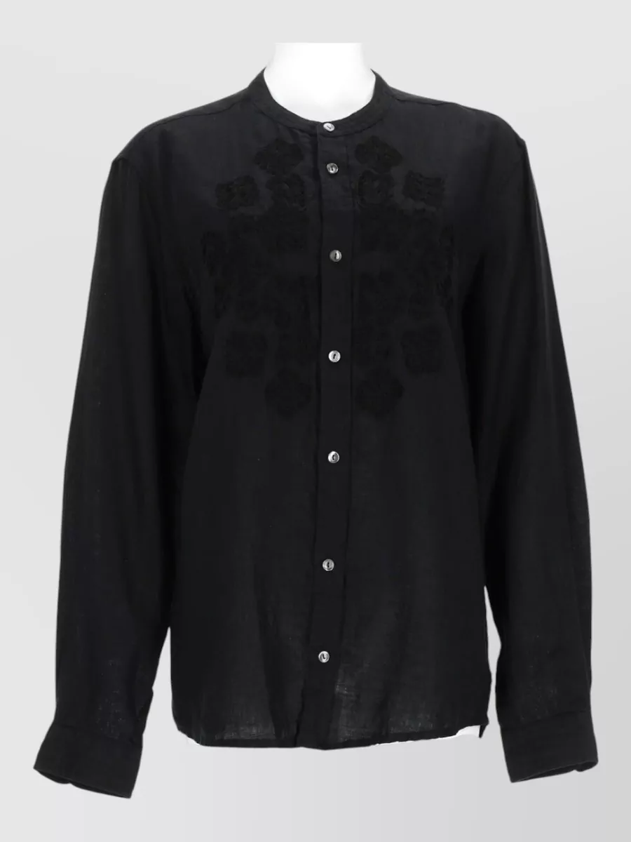 P.a.r.o.s.h. embroidered linen shirt