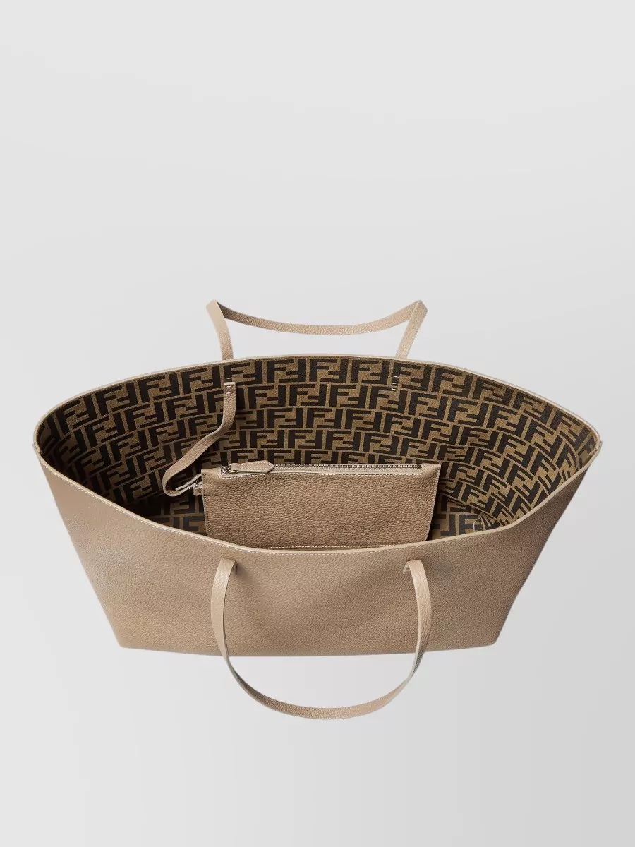 Fendi Medium Calf Leather Tote Bag