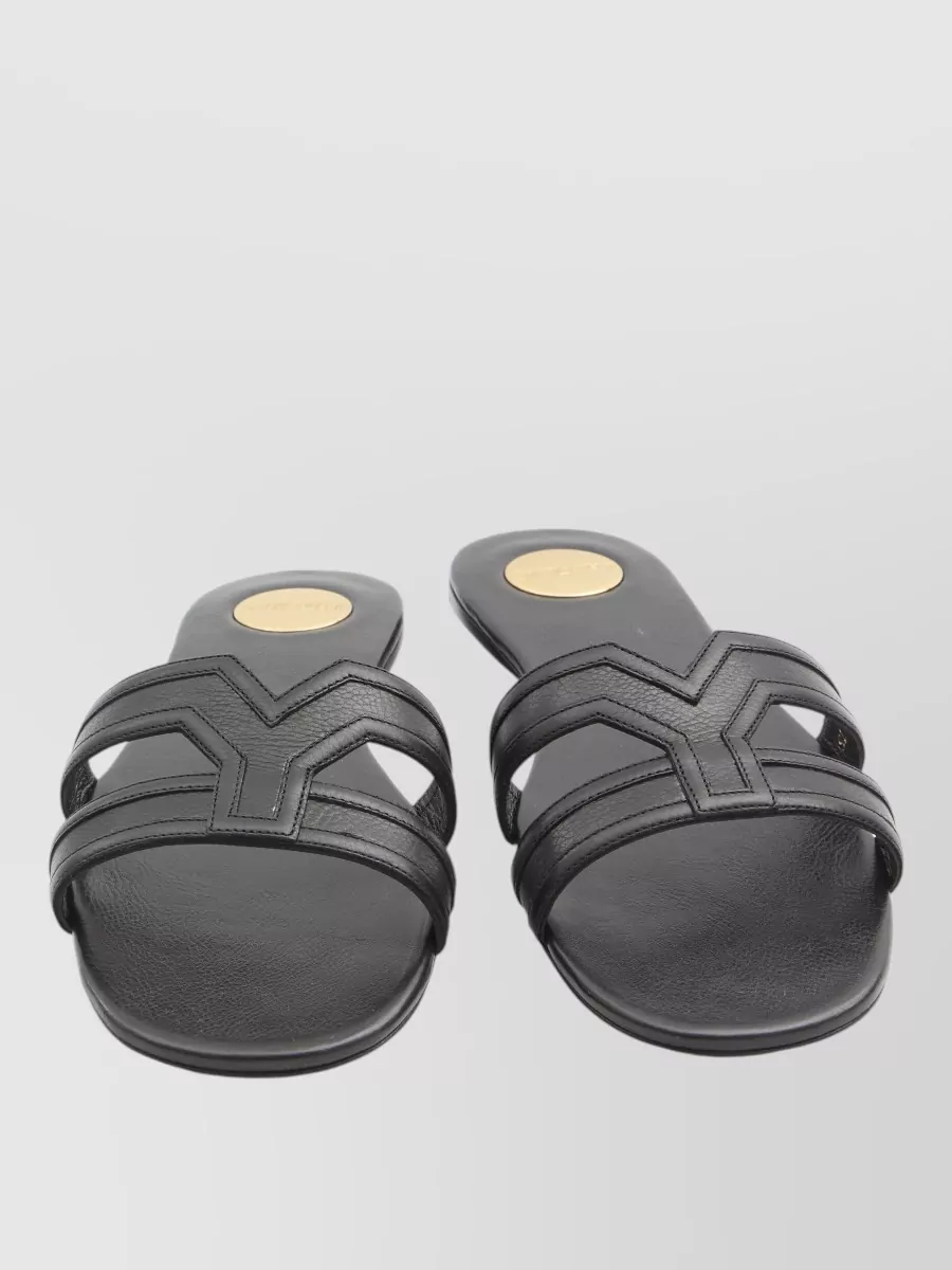 Saint Laurent Leather Slides