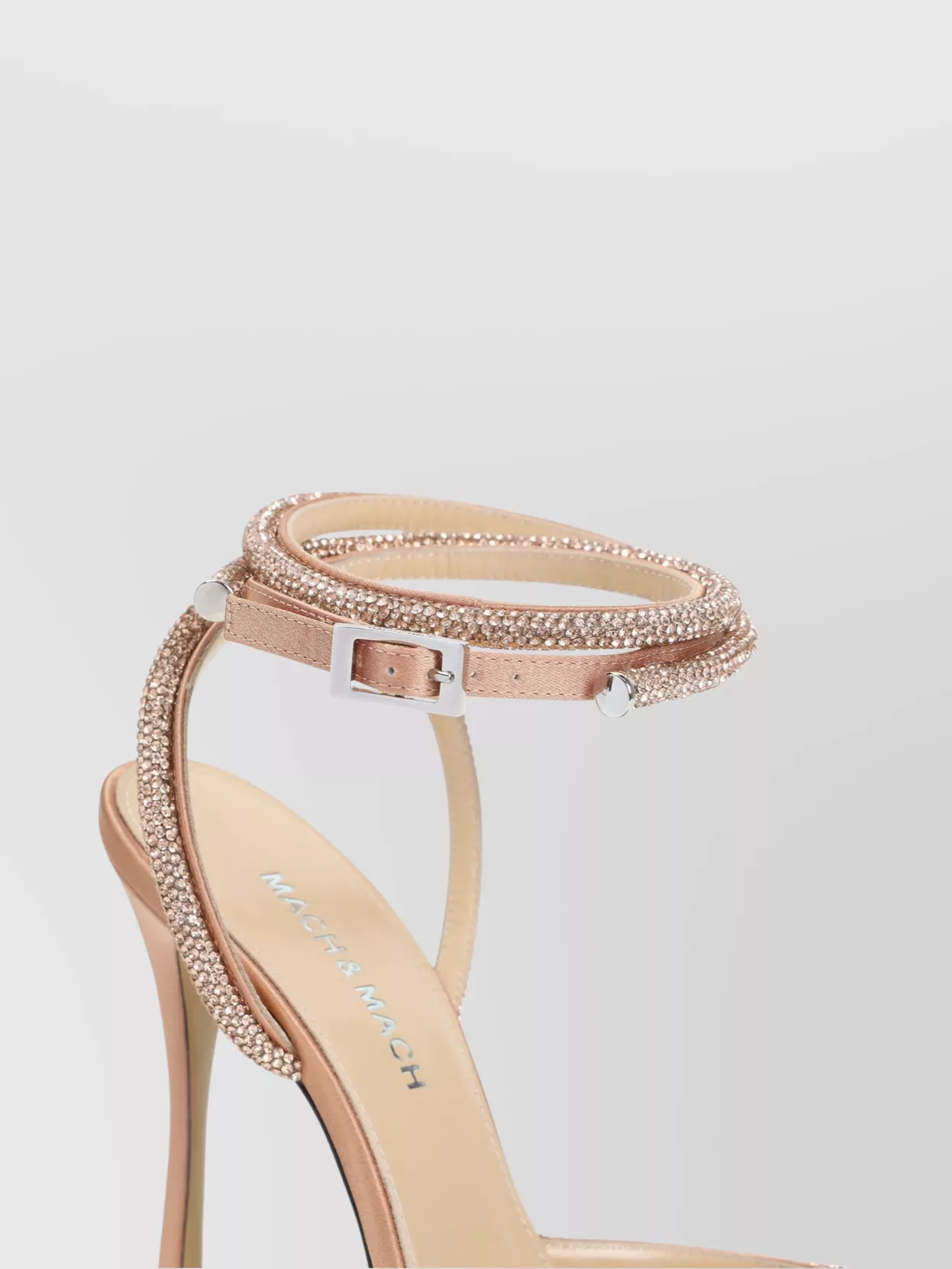 Mach & Mach Double Bow Crystal Embellished Pumps