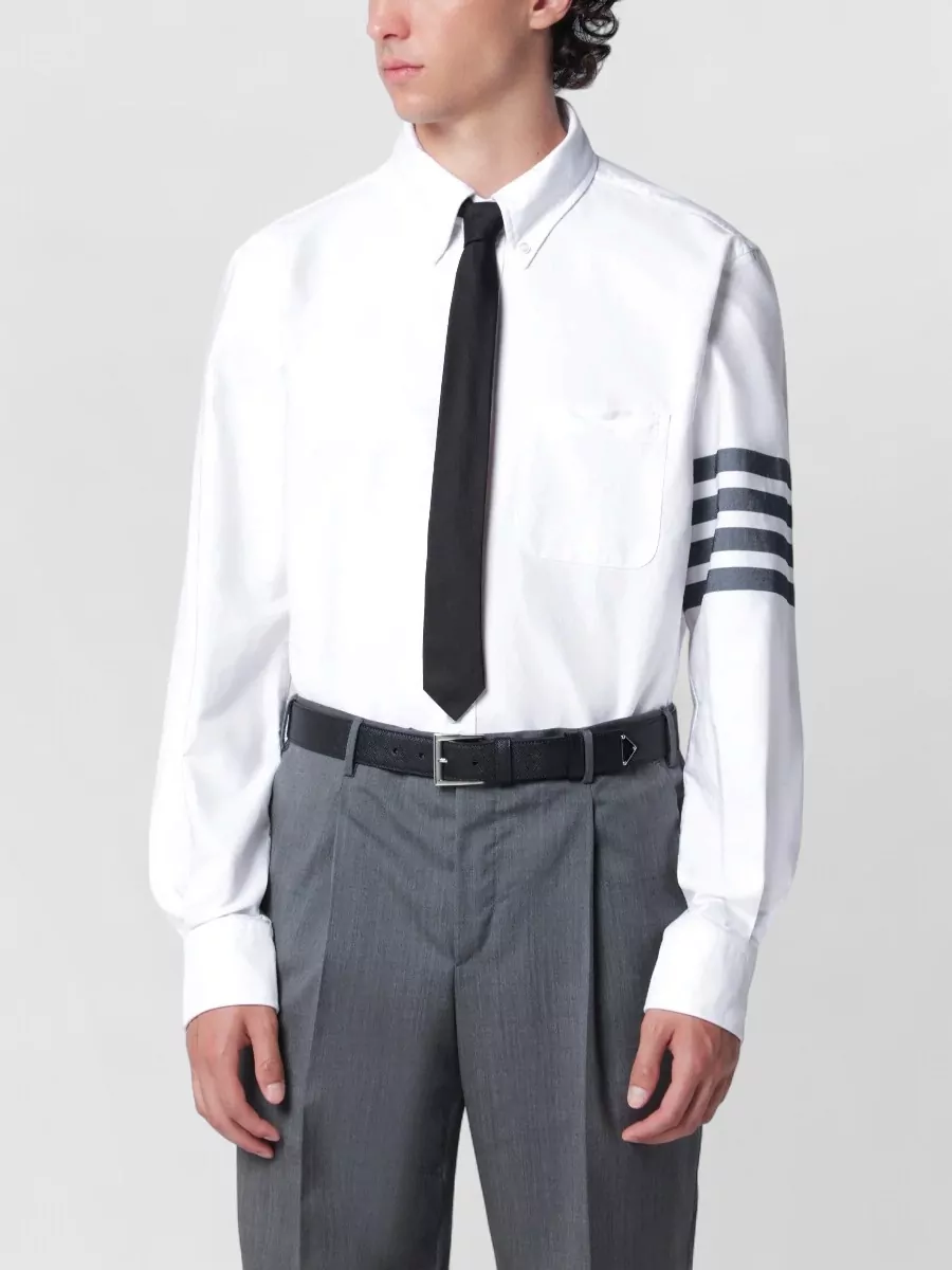 Thom Browne cotton oxford 4-bar stripe shirt