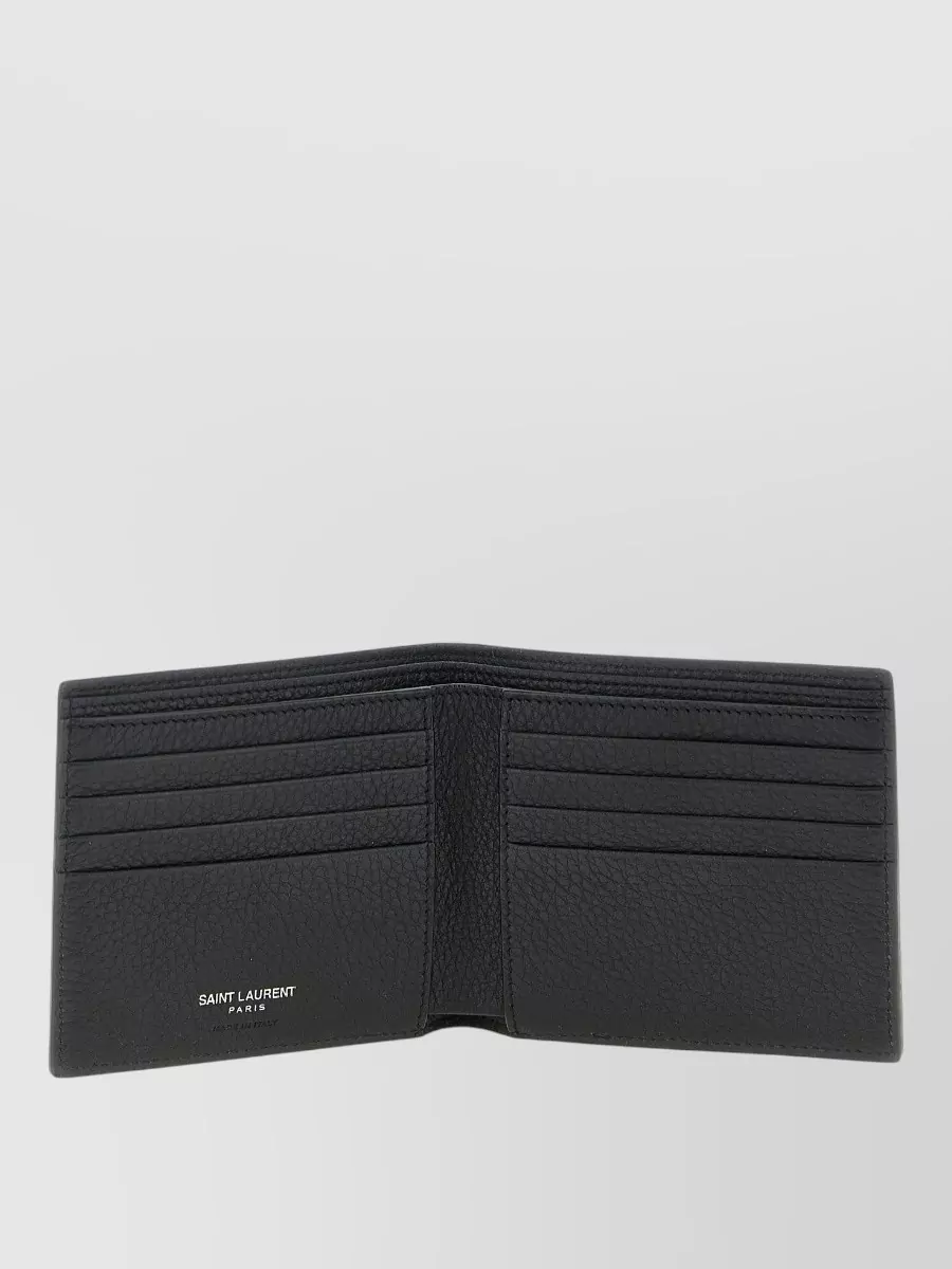 Saint Laurent Textured Leather Horizontal Wallet And Cardholder