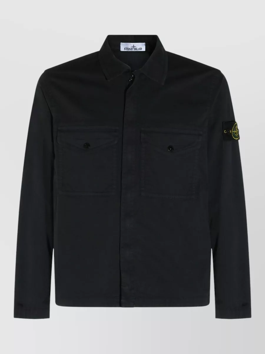 Stone Island stretch cotton twill shirt
