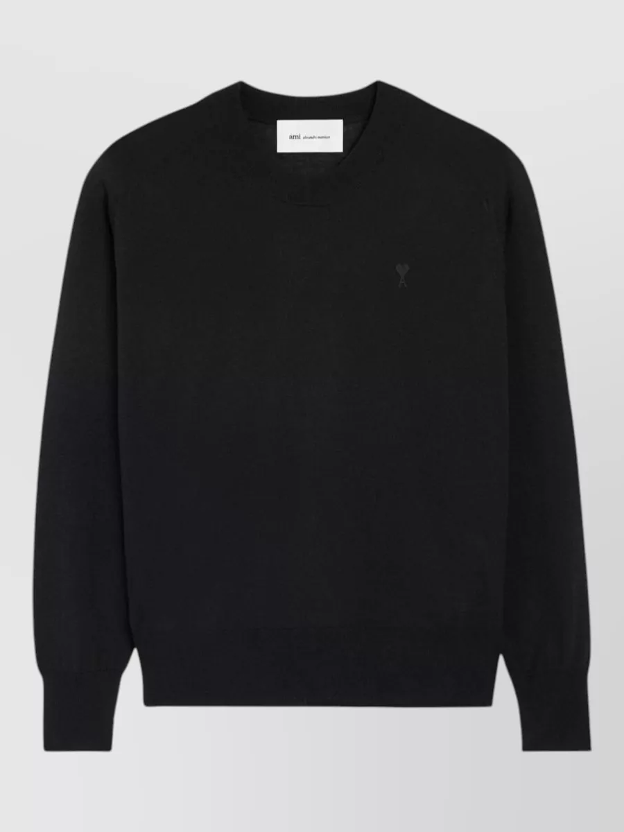 Ami Paris ribbed crewneck wool sweater
