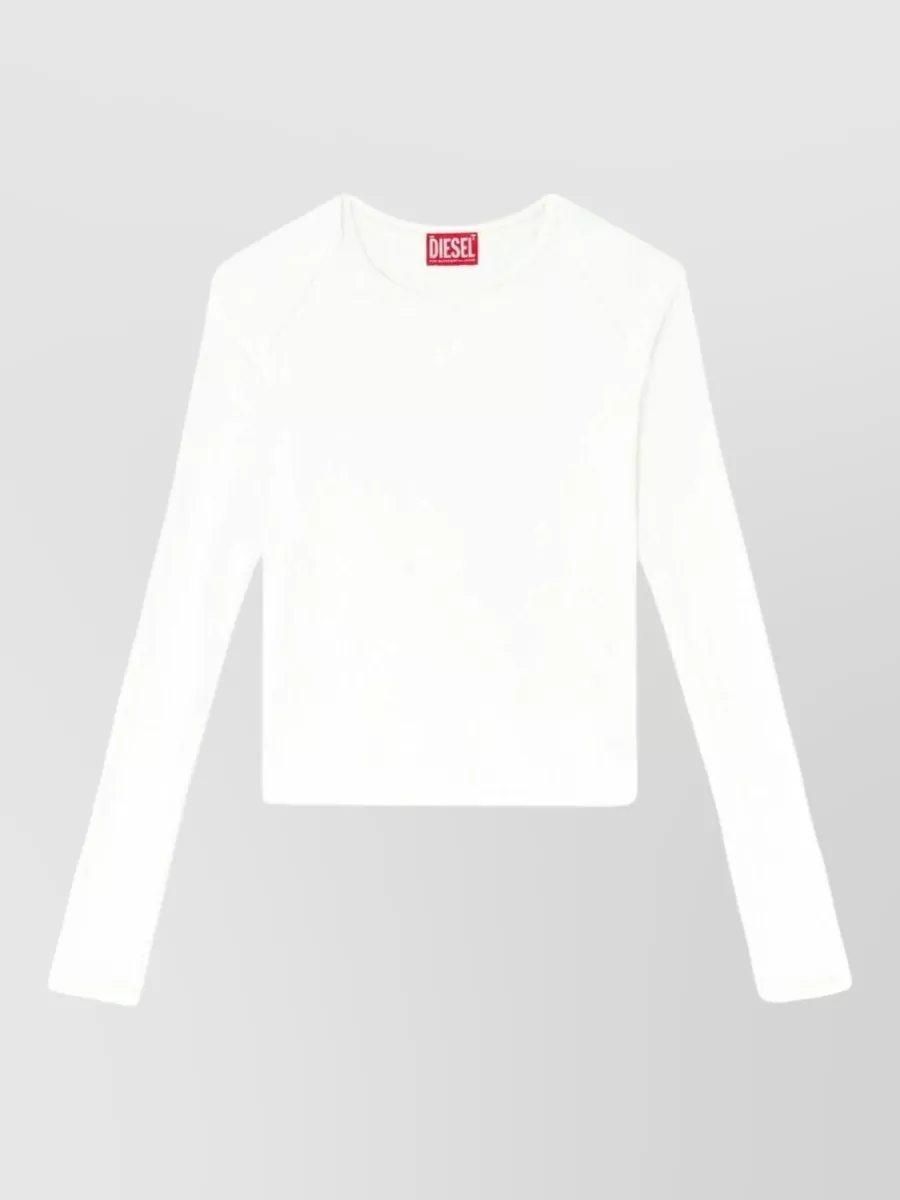 Diesel ribbed cropped long-sleeve top
