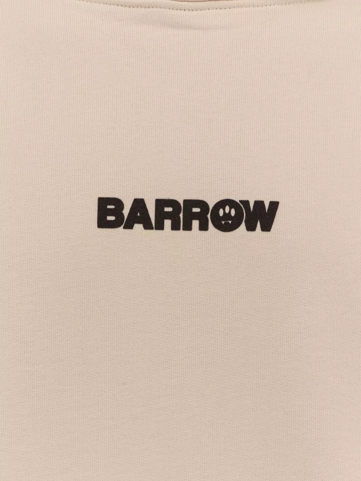 Barrow Hooded Cotton Sweatshirt Back Print In Neutral