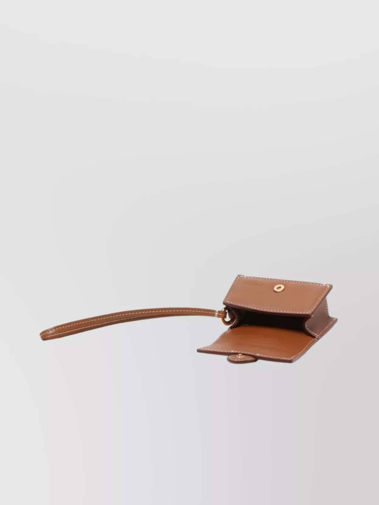 Jacquemus Baby Carrier Flap Calfskin Stitching Gold