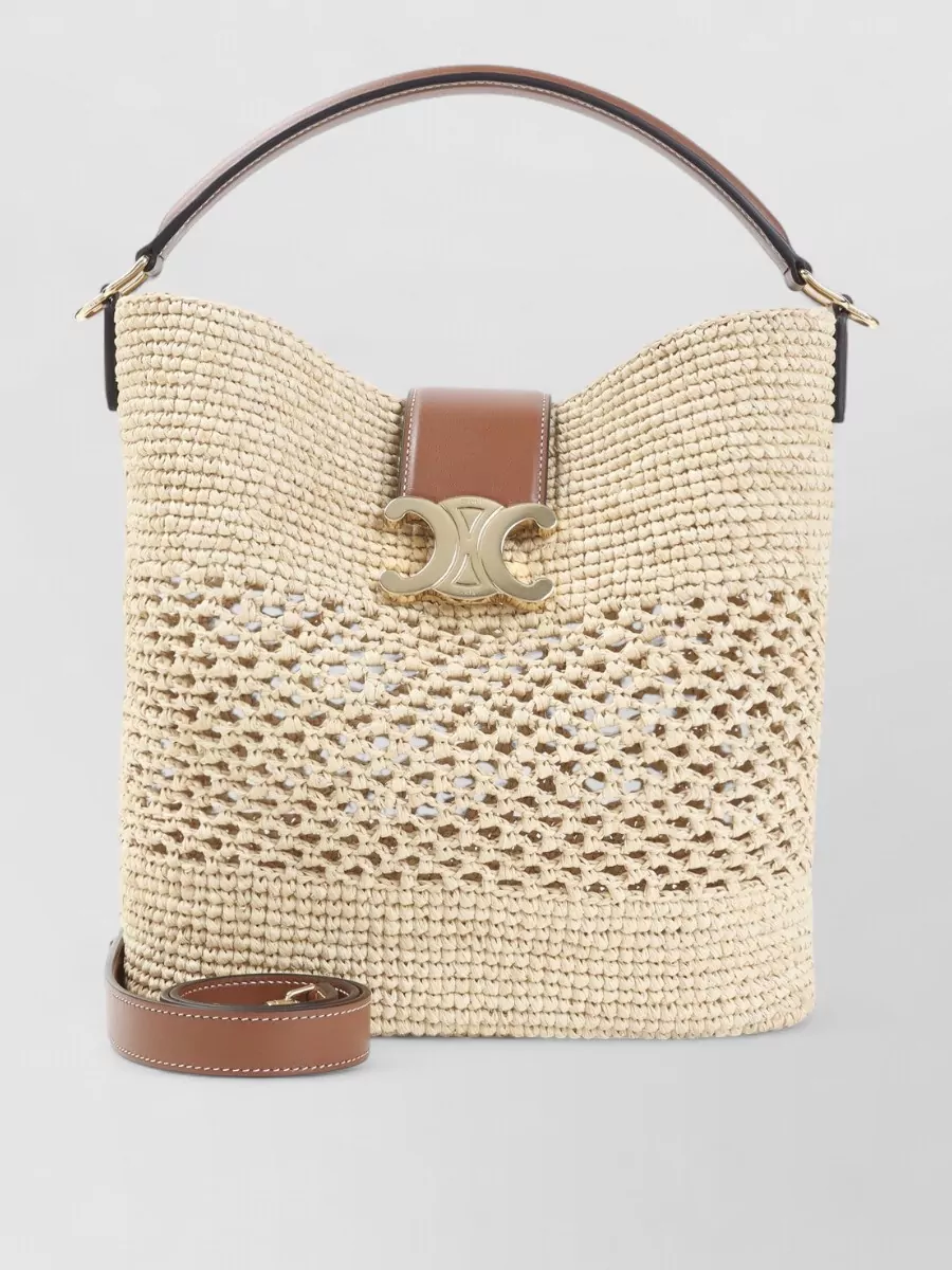 Celine Raffia bucket bag