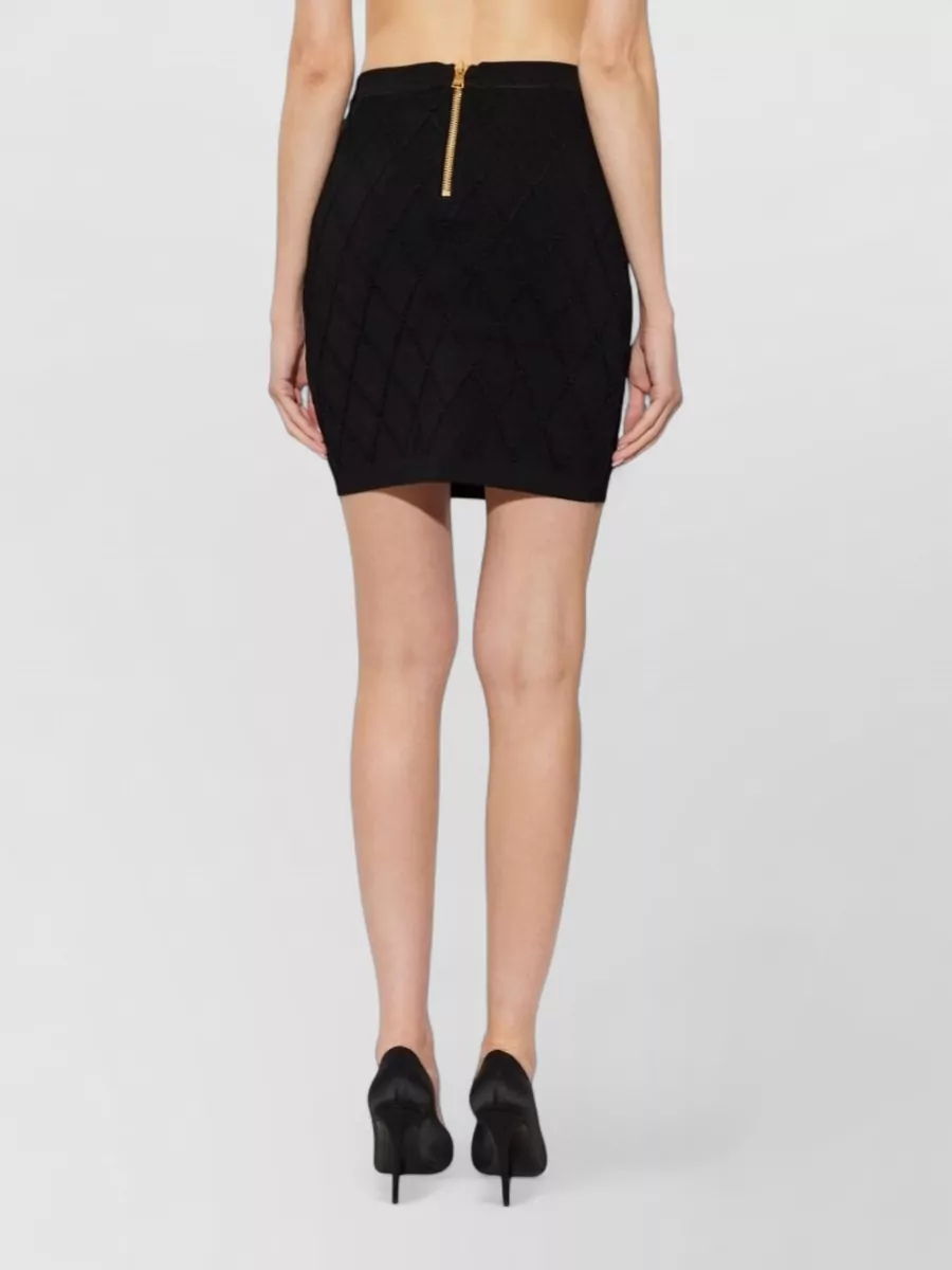 Balmain Quilted Mini Skirt