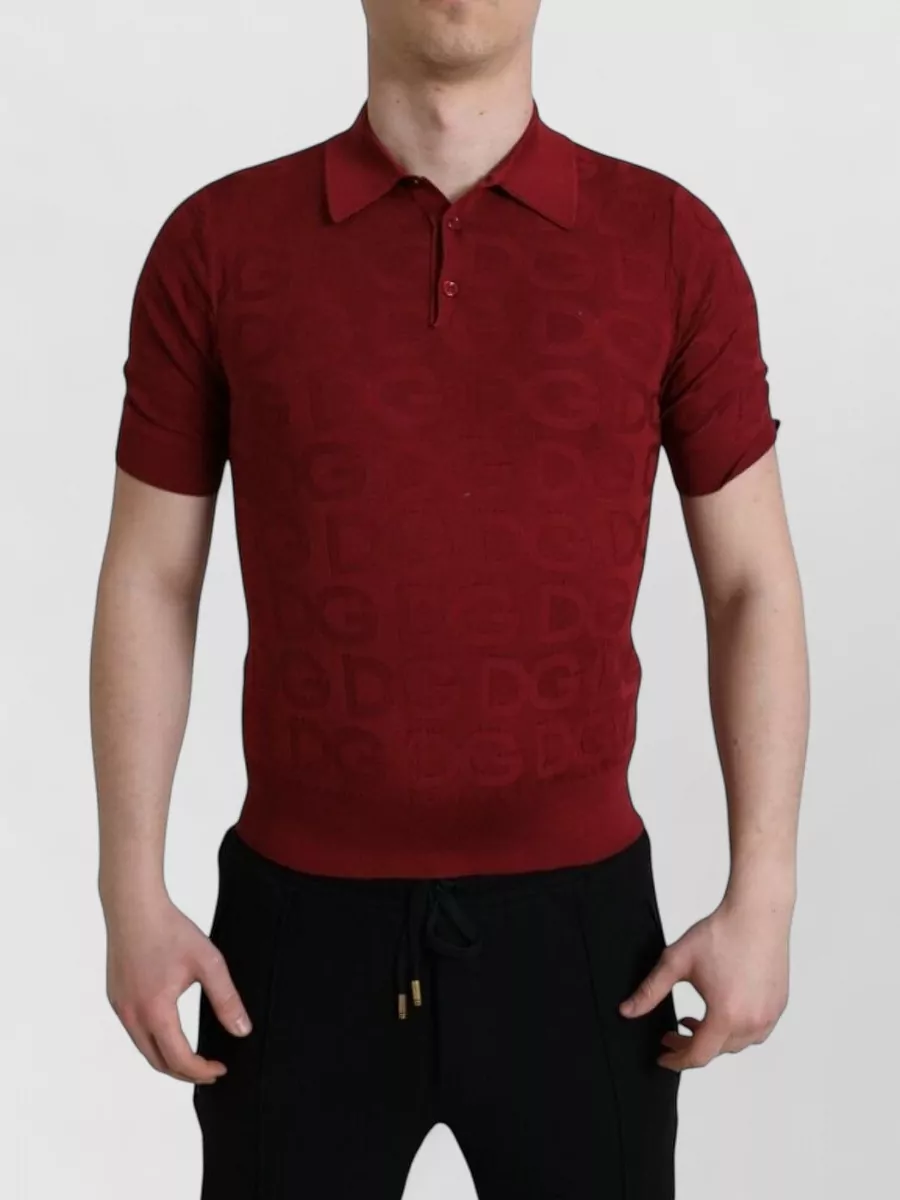 Dolce&Gabbana Silk short-sleeve polo shirt