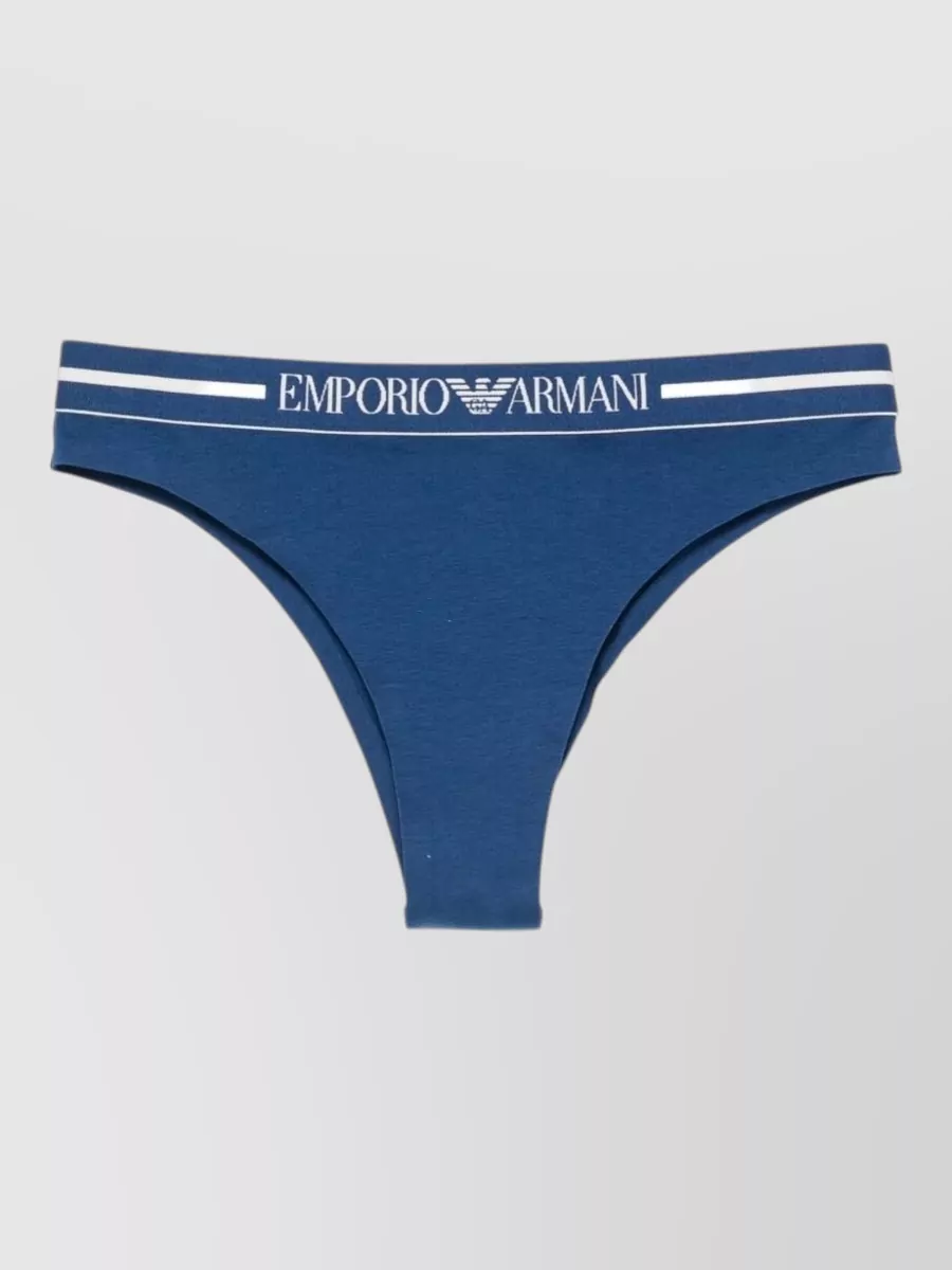 Emporio Armani striped high-cut briefs